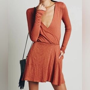 Free People Beach Wrap Dress with Pockets